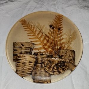 Vintage 70s Retro Trivet Lucite Acrylic Rattan Wicker Design Gifts, USA